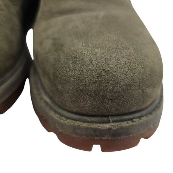 Timberland Mens 7.5 Premium 6" Waterproof Boots Green Nubuck *Needs New Laces - Picture 9 of 12